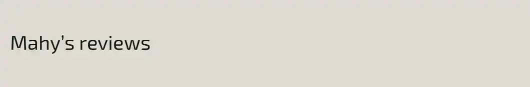 Mahy’s reviews